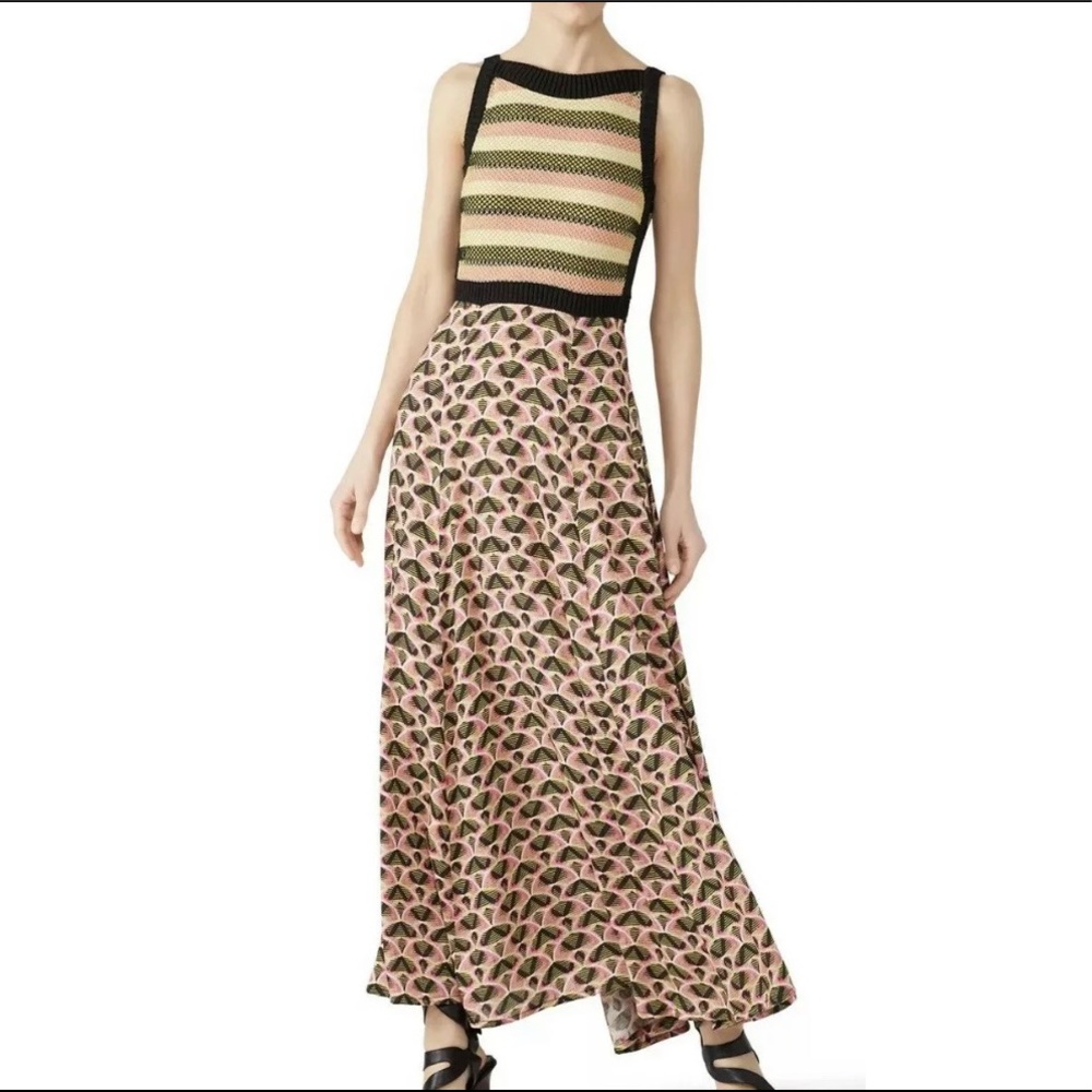 Aldomartins Bria Abstract Printed Maxi Midi Dress